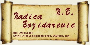 Nadica Božidarević vizit kartica